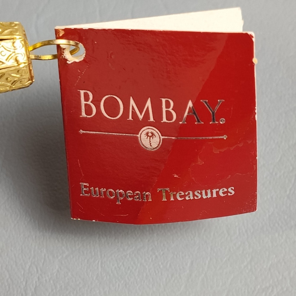 Bombay European Treasures Hand Blown Glass Frosted Christmas Tree Ornament NWT - Picture 10 of 12